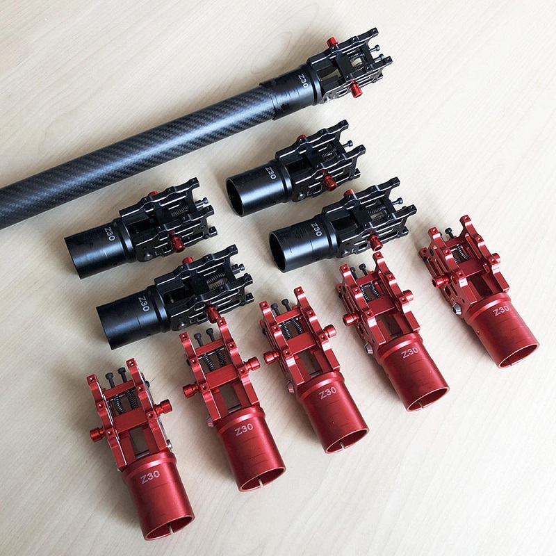 V4 Z30 / Z25 CNC Aluminum Folding Arm Tube for Dia 30mm /25mm Automatic Double Screw Locking & Spring
